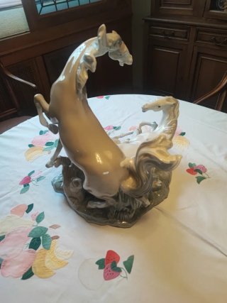 Figura Lladro Caballos Juguetones Original