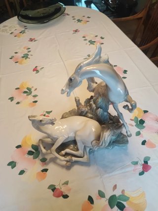 Figura Lladro Caballos Juguetones Original