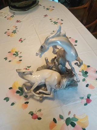 Figura Lladro Caballos Juguetones Original