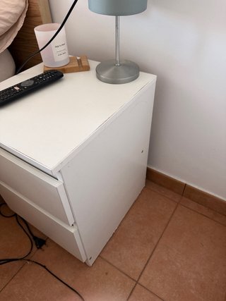 Mesita de noche blanca Ikea