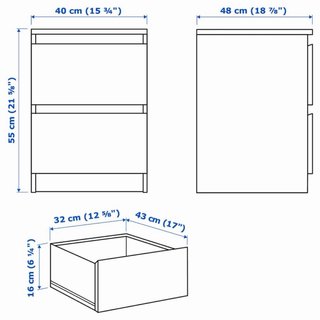 Mesita de noche blanca Ikea