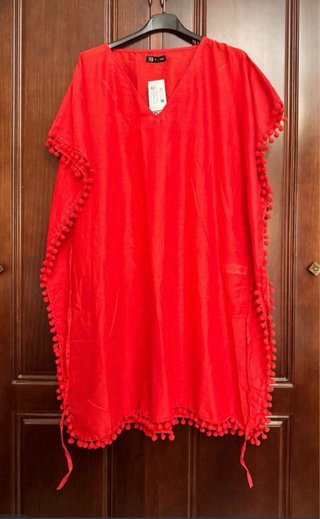 Caftán rojo Playa/Piscina Talla S/M