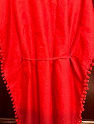 Caftán rojo Playa/Piscina Talla S/M
