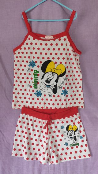 Pijama rojo Minnie Mouse, tallaje pequeño XXL