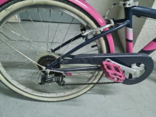 Bicicleta infantil Btwin original azul y rosa