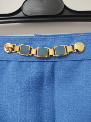 Falda Elegante Vintage talla 50 azul mujer 1 Uso