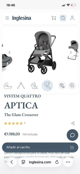 Carro Bebé Inglesina Aptica Gris