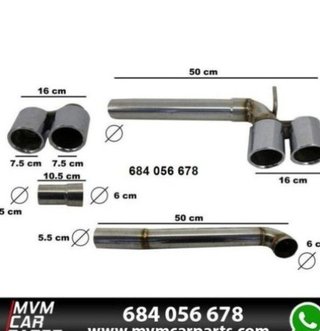 Silencioso escape trasero BMW Serie 3 F30 F31 look