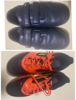 Lote de zapatos, deportivas y polos.
