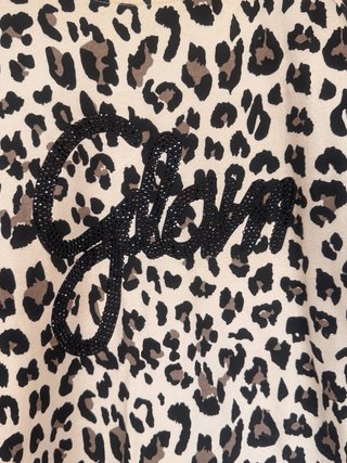 Sudadera animal print con brillos