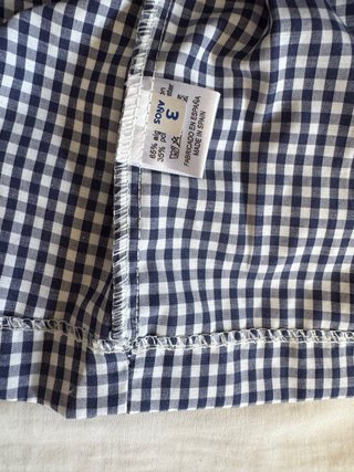 Vestido niña cuadros azul talla 3