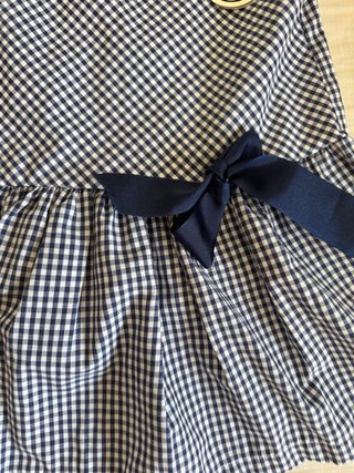 Vestido niña cuadros azul talla 3