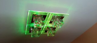 Lámpara de techo moderna cristal y metal