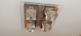 Lámpara de techo moderna cristal y metal
