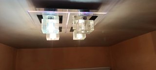 Lámpara de techo moderna cristal y metal