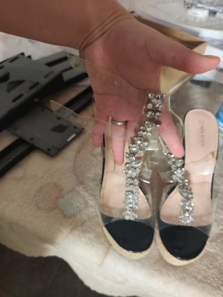 Sandalias ALTA MODA Talla 38 Transparentes