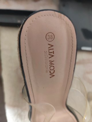 Sandalias ALTA MODA Talla 38 Transparentes