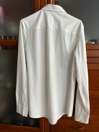 Camisa Zara Slim Fit Blanca Manga Larga