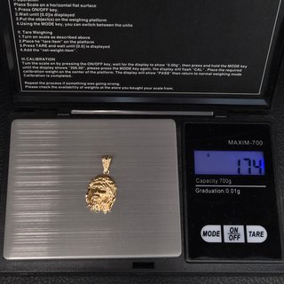 Colgante Oro 18k Rostro Cristo 1.74gr