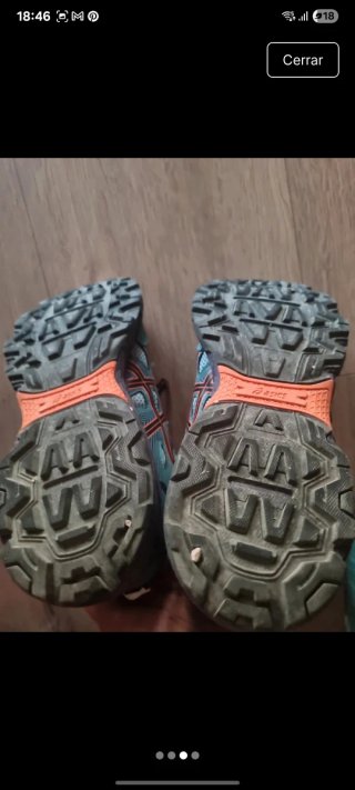 Zapatillas Asics azules y moradas
