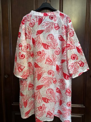 Vestido playa estampado marino 100% algodón
