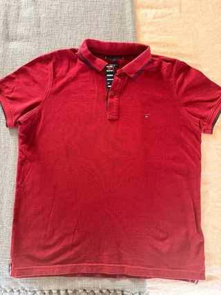 Polo Tommy Hilfiger Hombre Rojo Talla L