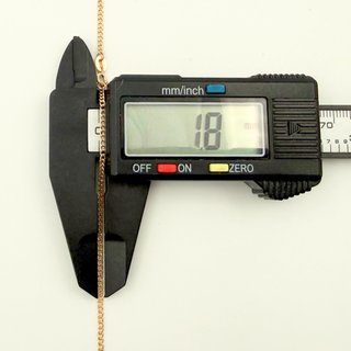 Cadena Barbada Oro 18K; 61cm; 2,06g.