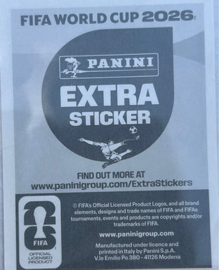 Cromo Panini Extra Sticker Fede Valverde Plata