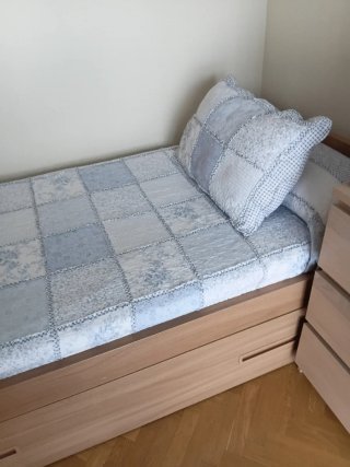 Cama nido 90x1.90 madera.