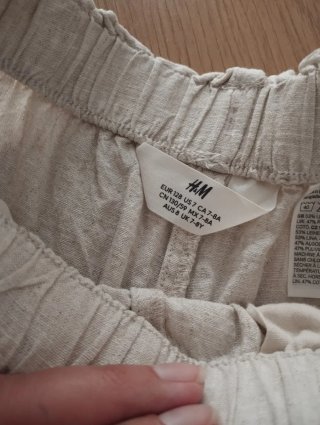 Pantalón niña lino 128 cm