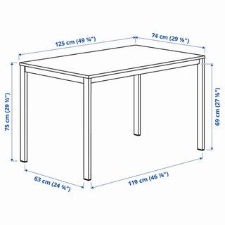 Mesa comedor Ikea madera blanca