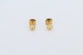 Pendientes Oro 18k Cuadrados Pequeños.Ref:00006
