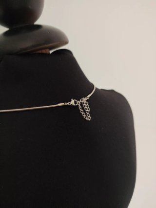 Collar plateado con aro