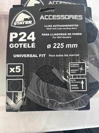 Lijas Hook & Loop Stayer P24 225mm (5 uds)