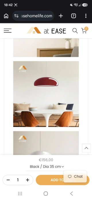 Lámpara colgante metálica roja 35cm diámetro