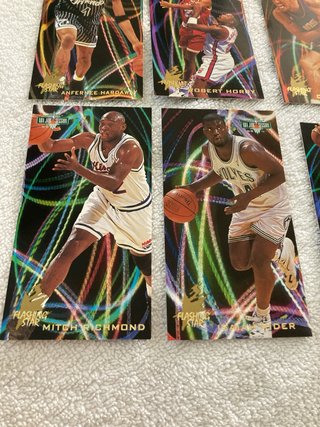 8 Tarjetas NBA Fleer 94-95 Flashing Stars