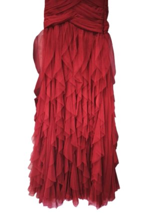 Vestido Ceremonia Largo Burdeos Fórmula Joven
