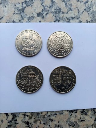 4 Monedas Portuguesas Escudos
