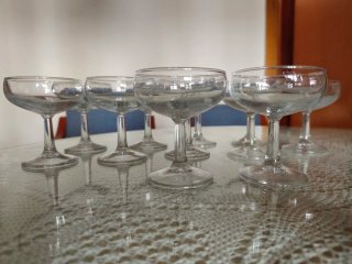 Juego 12 Copas Champán Pompadour Vintage
