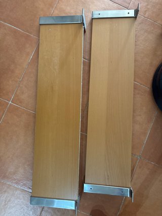 Baldas de madera y metal Ikea