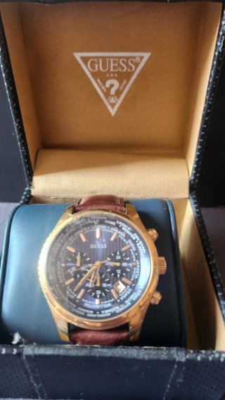 Reloj Guess Hombre Azul y Dorado