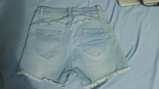 Shorts vaqueros azules con rotos