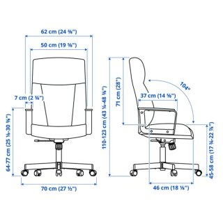 Silla giratoria escritorio Ikea