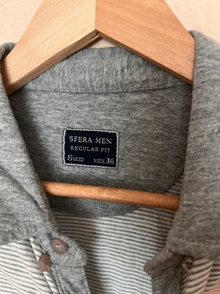 Polo SPIGA MEN Rayas Grises Talla M