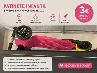 Patinete 3 Ruedas Rosa Decathlon