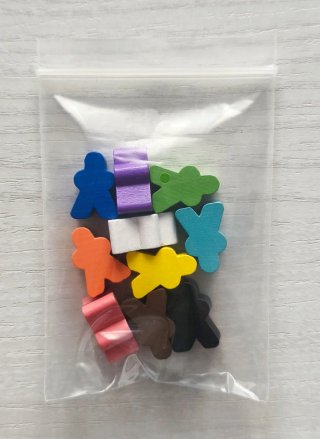 10 MEEPLES DE COLORES -JURASSIC PARK DANGER-