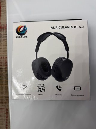 Auriculares Bluetooth 5.0 EURO LIFE Negros