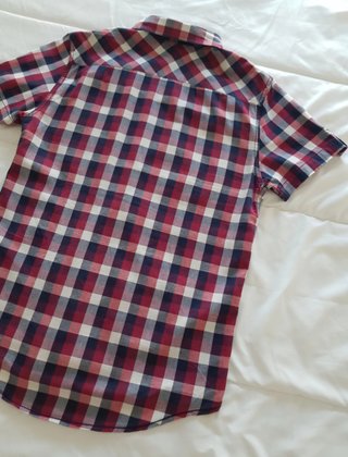 Camisa estilo cuadros Pull&Bear Roja