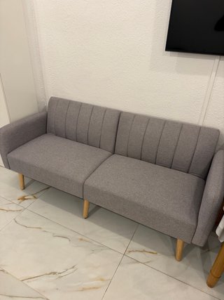 Sofá Cama HOMCOM Gris 2 Plazas HOMCOM Sofá Cama de