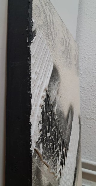 Cuadro gris madera